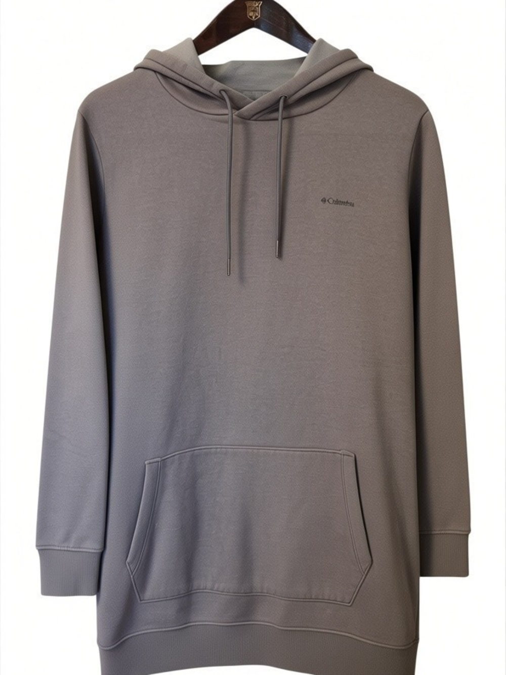 Columbia Rush Valley Long Hoodie Women’s Large Gray Taupe Pullover Sweatshirt